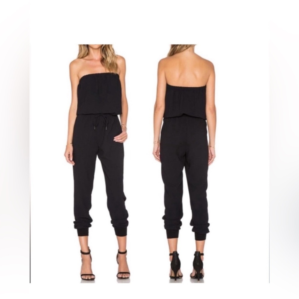 Joie Black Strapless Jumpsuit
